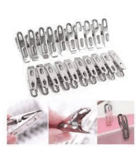 Towel Clip Stainless Steel Clothes Pegs Beach Towel Clips Stainless Steel Large Towel Clips Beach Towel Clips Clothes Pegs for Towel Clothes Socks Pack of 6 8.5 cm / 3.3 inches - Image 3